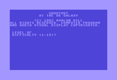 Shootout At The OK Galaxy screenshot 2 for Commodore 64